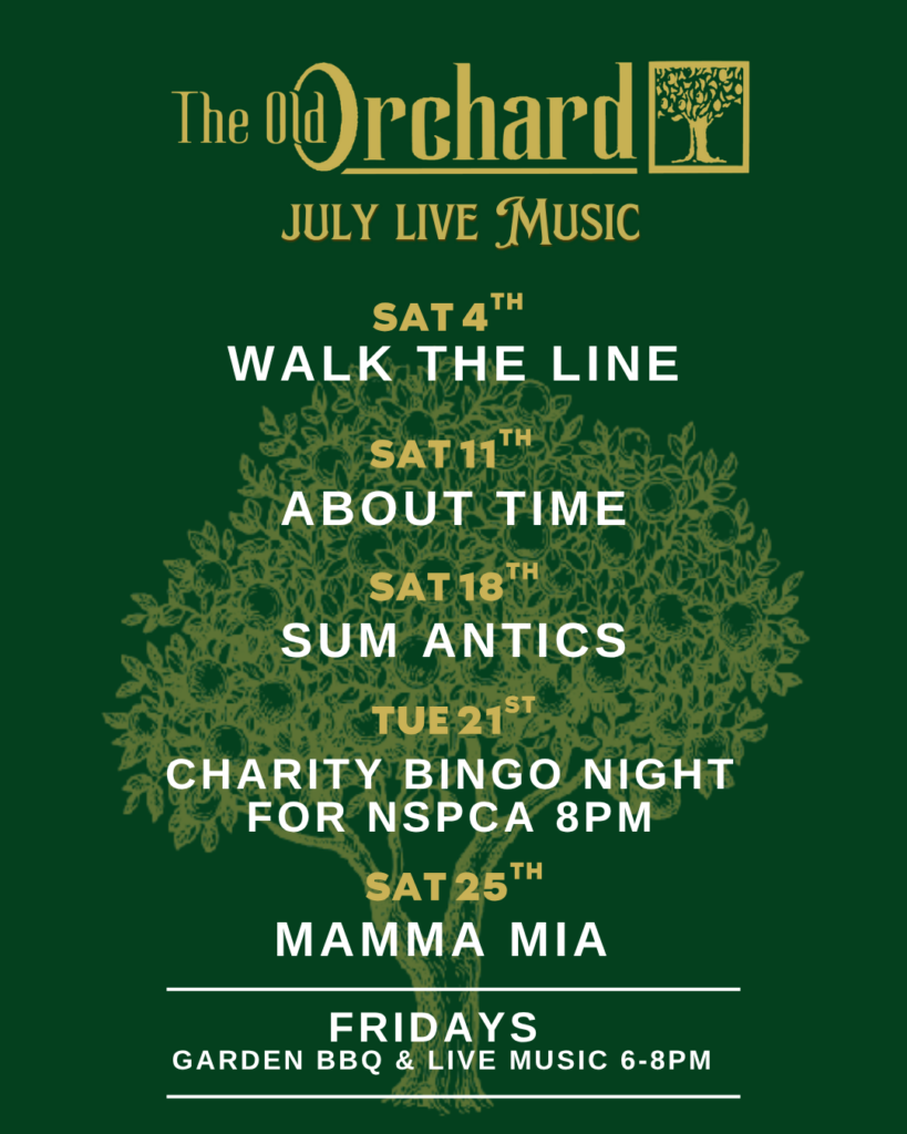The Old Orchard Inn Live Music July 2026 The Old Orchard Inn Live Music July 2026