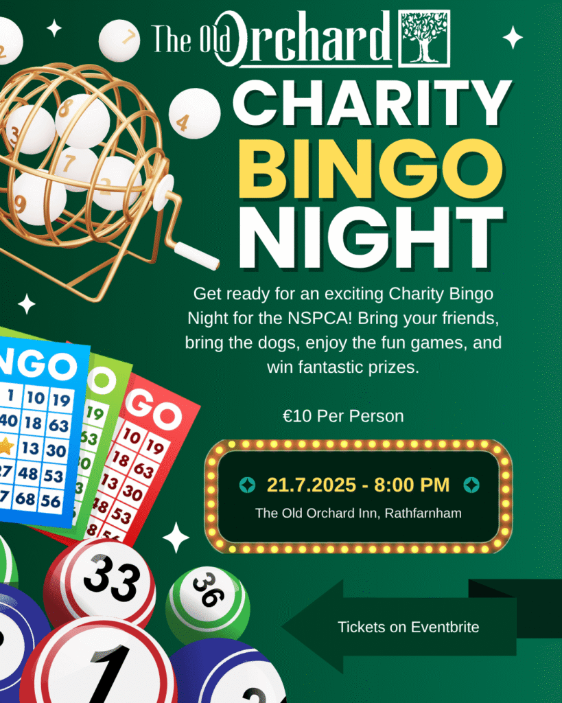 Charity Bingo at The Old Orchard Inn for the NSPCA Charity Bingo at The Old Orchard Inn for the NSPCA